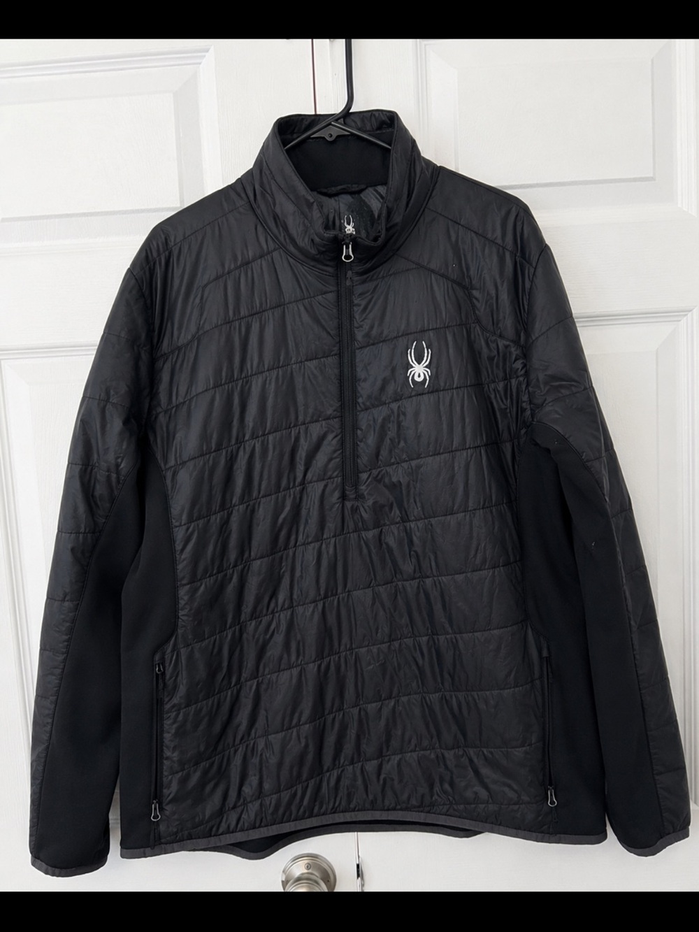 Spyder Men’s XXL PrimaLoft Hybrid Insulated 1/4 Zip Pullover Jacket Black